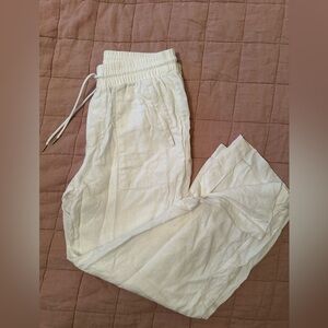 Athleta White Linen Pants